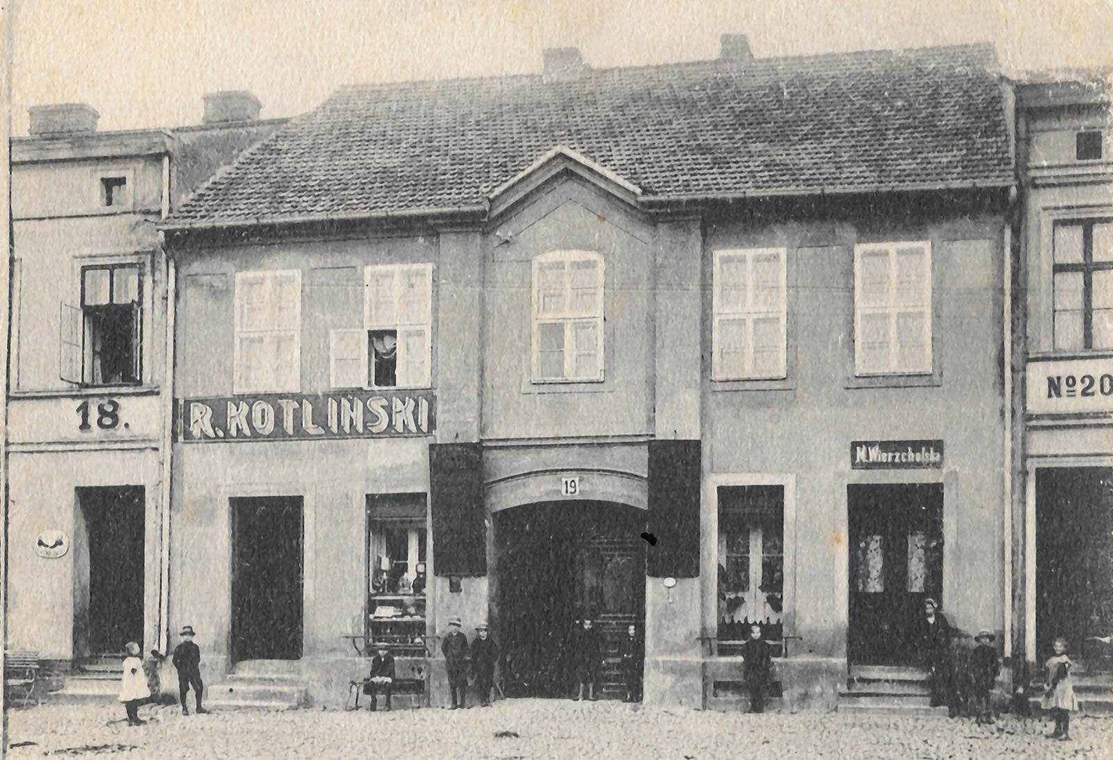 R. Kotliński - Kórnik, Rynek 19, około 1920 roku
